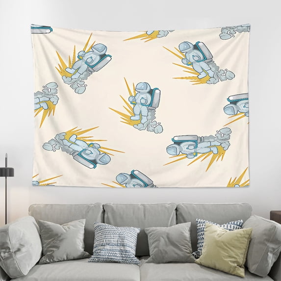 FHENF Tapestries Vintage Flower Printed Tapestry Polyester Fabric for Wall