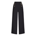thumbnail image 5 of Flared Pants For Women High Waisted Button Down Workout Yoga Trousers Bootcut Stylish Work Dress Pants Bell Bottom, 5 of 6