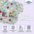 thumbnail image 4 of Abstract Kids Art Smock Apron - Apple Print Long Sleeve Waterproof Bib for Painting, Feeding and More - 2 Pockets - Microfiber with Vinyl Lining - Small, 4 of 7