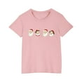thumbnail image 4 of Zwiiyzr 3-14Y Toddler Boy Girls Christmas Shirts Short Sleeve Round Neck Tees T-Shirt Christmas Graphic Tees Holiday Tops Toddler To Big Kids Pink, 4 of 5