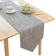 thumbnail image 1 of 30*240cm Camino de mesa de lino, caminos de mesa grises, mantel de decoración del hogar limpiable para comedor, cocina, 180/210/240cm, 1 of 5