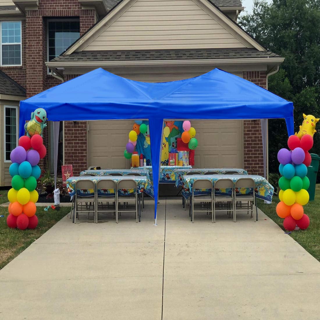 Quictent Privacy 10x20 EZ Pop Up Canopy Tent Party Tent Outdoor Event Gazebo Waterproof with 6 Sides /& Roller Bag White