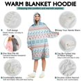 thumbnail image 5 of Wearable Oversized Blanket,Blue and Red Christmas Pattern Wearable Blanket Hoodie for Adults,Cozy Hooded Blankets with Super Pockets,Super Warm Fuzzy Pullover for Women & Men, 5 of 6