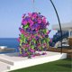 thumbnail image 4 of 2-Pack Artificial Morning Glory Flowers for Spring Outdoor Wall Hanging Decoration, Wall Wisteria Hanging Basket Plants, 4 of 5