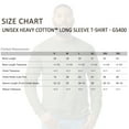 thumbnail image 4 of Gildan Unisex Heavy Cotton Long Sleeve T-Shirt 100% Cotton Classic Fit Plain Long Tee (Royal, M), 4 of 7