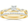 thumbnail image 2 of 2.00 Carat Diamond Moissanite Wedding Set Engagement Ring on 10k White Gold, 2 of 3