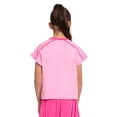 thumbnail image 5 of Barbie Girls Active V-Neck Graphic Jersey with Short Sleeves, Sizes 4-12, 5 of 7