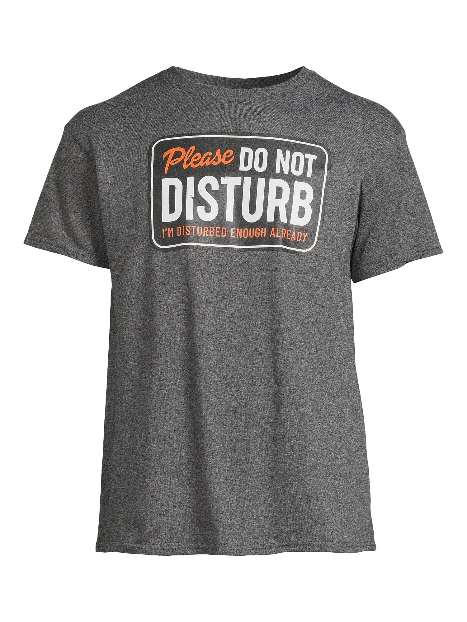 Men's and Big Men's Please Do Not Disturb Graphic Tee with Short Sleeves, Sizes S-3XL