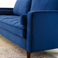 thumbnail image 6 of Contemporary Modern Urban Designer Living Room Lounge Club Lobby Sofa, Velvet Fabric, Navy Blue, 6 of 6