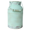 thumbnail image 6 of VANCORE Shabby Farmhouse Vase - Chic Metal Jug Flower Vase Pitcher Flower Holder French Bucket with Handle - Green, 6 of 6