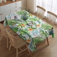thumbnail image 2 of Tropical Leaf Green Botanical Tablecloth,Oil Proof Spill Proof Polyester Table Cover for Rectangle Tables,Foldable Table Clothes Decoration Tablecloths for Spring Easter Picnic Kitchen, 2 of 5