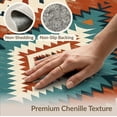 thumbnail image 6 of ODIKA Aztec Southwestern Geometric Border Motif Stripe Stepped Motifs Non-Slip Flatwoven for Living Room, Under Sectional, Family, 6 of 7