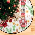 thumbnail image 4 of Coolnut Christmas Nutcracker Christmas Tree Mats Waterproof Tree Skirt, Watercolor Xmas Tree Stand Tray Mat Floor Protector Pad for Holiday Party Decoration, 28.3", 4 of 6
