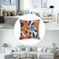 thumbnail image 5 of nygtbtfer Orange Pillow Set of 2 Fall Art Flower Decorative Throw Pillow Cases Decor for Sofa White, 5 of 7