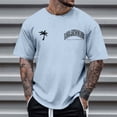thumbnail image 2 of Bibifish Mens T Shirt Short Sleeve Crew Neck Color Block Print Athletic Tees Summer Casual Sports Workout Tops, 2 of 4