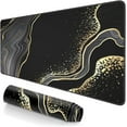 thumbnail image 1 of Extended Large Mouse Pad, XXL Gaming Mousepad 31.5 x 15.7 Inch, Big Computer Keyboard Desk Pad, Waterproof Mouse Mat with Stitched Edges and Non-Slip Base for Office Gaming, Black Marble, 1 of 5