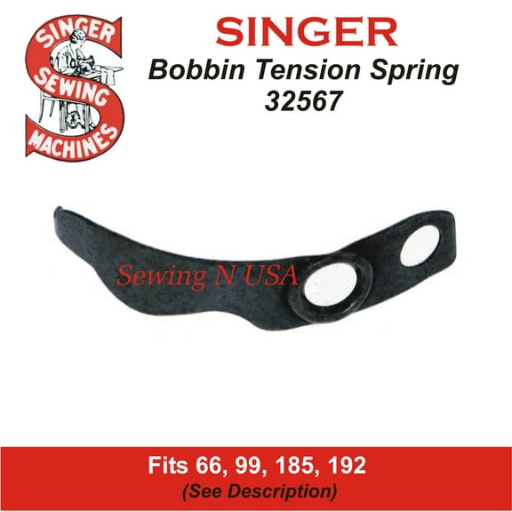 SINGER Bobbin Case Tension Spring 32567 Fits 66, 99 185 & More See Description