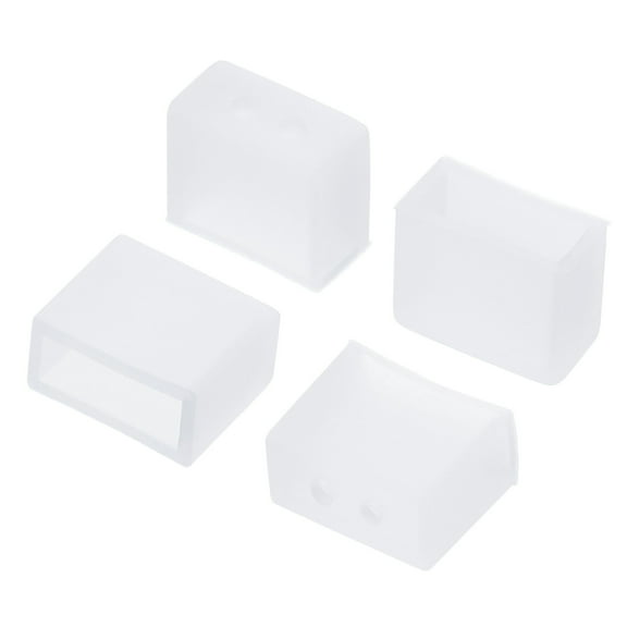 Uxcell Silicone End Cap Plug Cover with 2 Hole, 120 Pack Fit 3528/2835/3014 8mm Wide LED Tube Strip, Clear