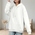 thumbnail image 2 of XIAOCHA Mens Solid Hoodie Loose Fit Fall Daily Long Sleeve Hooded Sweatshirts, 2 of 4
