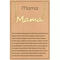 HOOUN Mama Letters Necklace Gift Mother's Day Pendant Lockbone Chain Jewellery Choker-Gold mama