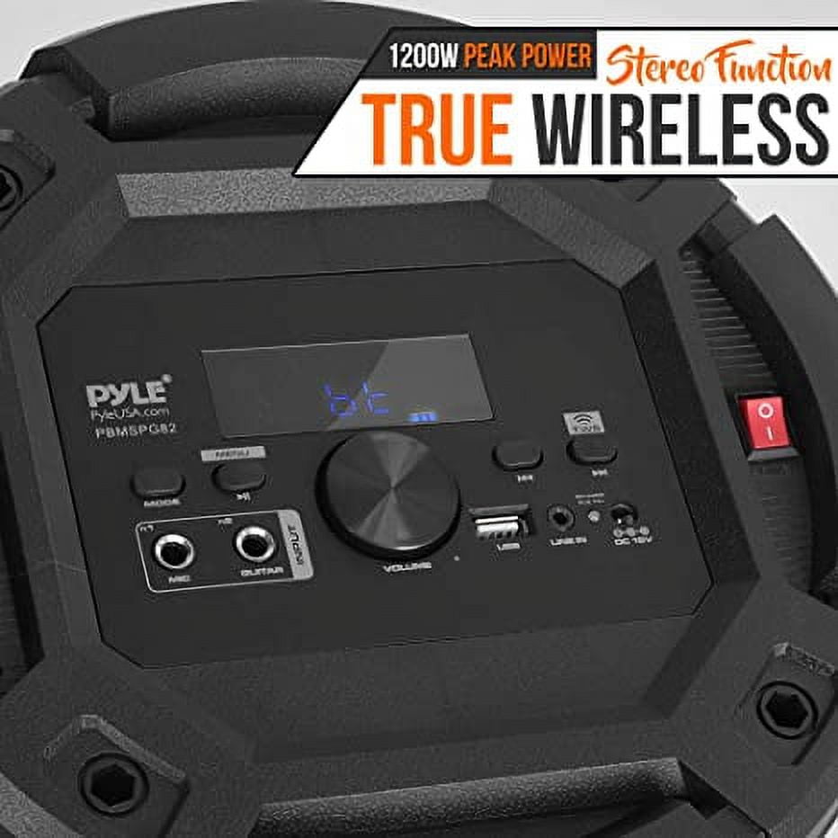 Pyle Portable Bluetooth PA Speaker System  1200W Outdoor Bluetooth Speaker Portable PA System  (图2)