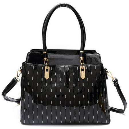 - Blancho Bedding Womens Trendy S#1 PU Leather Handbag Fashion Elegant Tote Bag Black