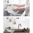 thumbnail image 5 of Easter Bunny Kitchen Dish Towels for Drying Dishes Set of 4, Blue Easter Eggs Spring Floral Butterflies Waffle Weave Microfiber Hand Tea Bathroom Towels Quick Dry & Absorbent Towel 12x12, 5 of 7
