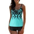 thumbnail image 3 of Swimsuit Women Plus Size 2 Piece Tankini Set Graphic Print Bikini Swimsuit Adjustable Tummy Control Bathing Suit, 3 of 8