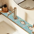 thumbnail image 6 of Faucet Mat for Kitchen Sink 15'' Sink Splash Guard Mat Super Absorbent Fast Drying Drain Pad Hello Monkey Face 2 Pack, 6 of 9