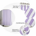 thumbnail image 6 of Purple Striped Bathroom Curtain 72 Inch Shower Curtain with Hooks, Modern Farmhouse Purple White Stripes Waterproof Polyester Bath Curtain Washable Bathtub Curtain 72''x 72'', 6 of 6