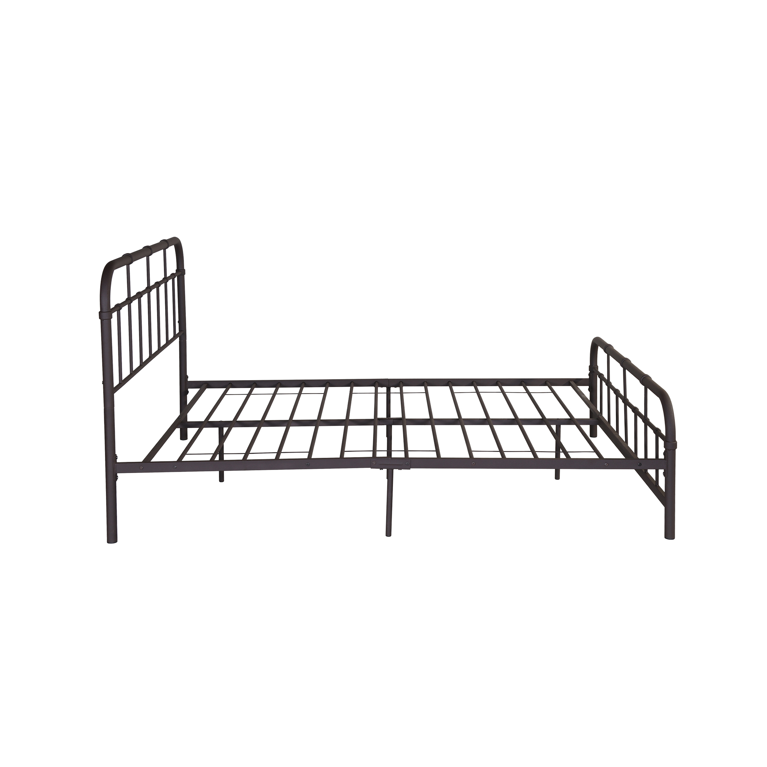 Noble House Khari Industrial Queen-Size Iron Minimal Bed Frame, Hammered Copper