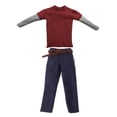 thumbnail image 1 of Pantalones De Mezclilla Para Hombre 1/6 + Camiseta Roja Para Accesorio De Ropa TTL, 1 of 9