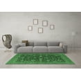 thumbnail image 3 of Ahgly Company Indoor Square Oriental Emerald Green Industrial Area Rugs, 5' Square, 3 of 4