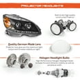 thumbnail image 7 of AKKON - For Benz W204 C-Class 4 Doors Sedan Black Bazel DRL LED Projector Halogen Type Projector Headlights, 7 of 7