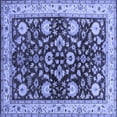 thumbnail image 1 of Ahgly Company Indoor Square Oriental Blue Industrial Area Rugs, 6' Square, 1 of 4