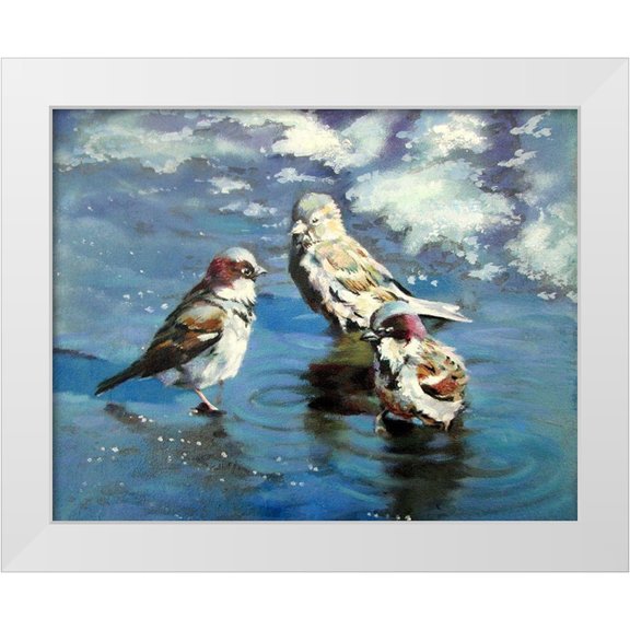 Pautov, Igor 14x12 White Modern Wood Framed Museum Art Print Titled - Spring Reflections