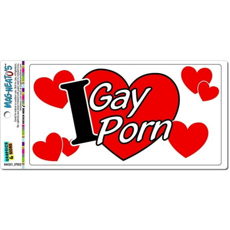 Funny Car Porn - I Heart Love Gay Porn Gag Prank Funny Automotive Car Refrigerator Locker  Vinyl Magnet