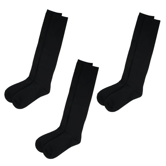 ifundom 3 Pairs Sports Football Stocking Athletic Soccer Socks Long Socks (Black)
