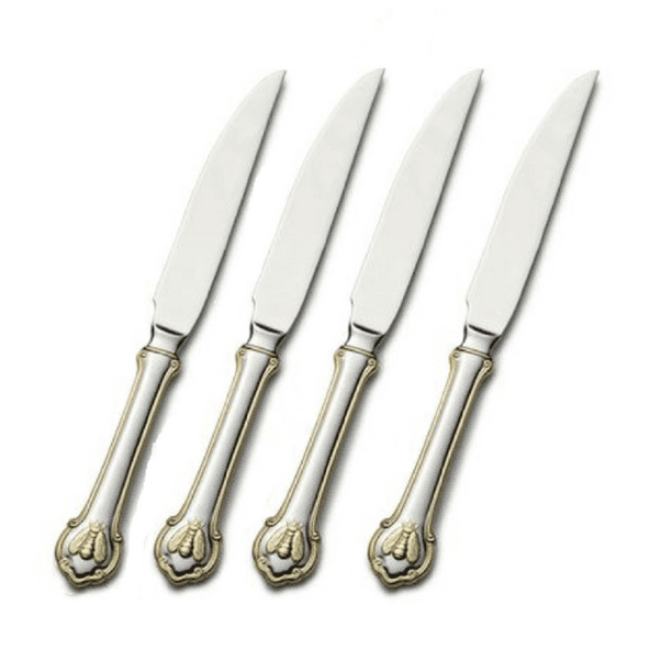 Wallace Napoleon Bee Gold 18/10 Stainless Steel Steak Knife (Set of
