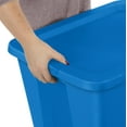 thumbnail image 5 of Sterilite 18 Gallon Tote, Plastic Storage Bin with Snap-on Lid, Bright Blue, 5 of 6