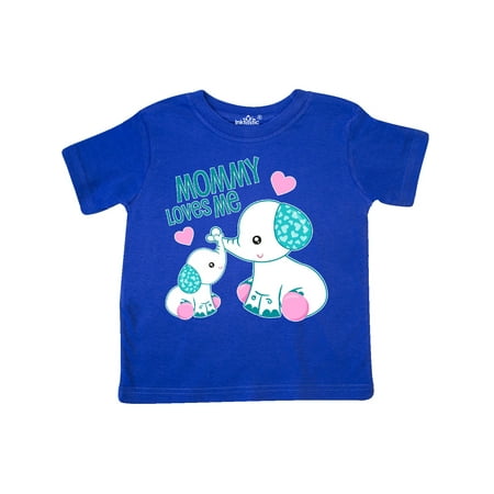 

Inktastic Mommy Loves Me-cute elephants Gift Toddler Boy or Toddler Girl T-Shirt