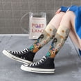 thumbnail image 3 of Lsque Abstract Colorful Dripping Circles Printed Crew Socks Men's Women's LightWeight Thin Casual Calf Socks ,Knee High Socks,Cotton Socks, 3 of 9
