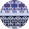 thumbnail image 1 of Ahgly Company Indoor Round Patterned Blue Whale Blue Area Rugs, 7' Round, 1 of 6