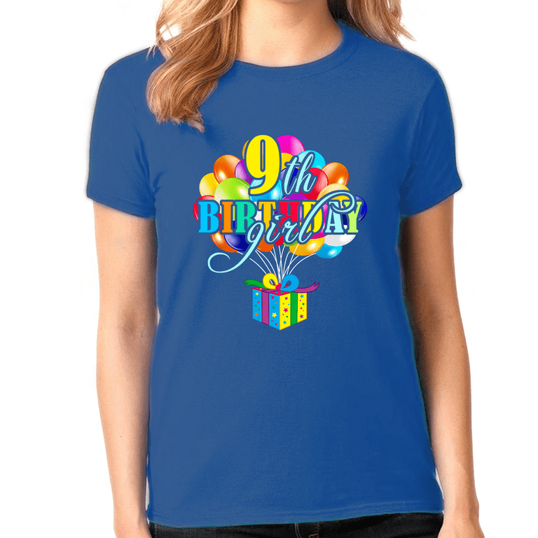 Funny Sloth 9th Birthday Shirt For Kids Balloon Funny Sloth 9th Birthday Shirt For Kids Balloon