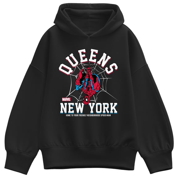 Marvel - Spider-Man Queens New York Oversized Fleece Hoodie Sweatshirt