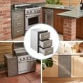 thumbnail image 2 of Armoire de Rangement de Cuisine Extérieure à Trois Tiroirs – Acier Inoxydable Résistant aux Intempéries, Montage Affleurant, Poignées Faciles d'Accès – pour Îlots de BBQ, Postes de Gril de Patio et Cuisines Extérieures, 2 of 6