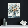 thumbnail image 5 of JRXY Navy Blue Flowers Canvas Wall Art Bedroom Wall Decor Minimalistic Bouquet Canvas Pictures Blossom Watercolor Artwork for Living Room Home Office Decoration Indigo Floral Canvas Prints 12x16 in, 5 of 5