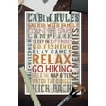 thumbnail image 3 of Pewaukee, Wisconsin, Cabin Rules, Rustic Typography (12x18 Wall Art Poster, Room Decor), 3 of 3