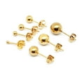 thumbnail image 4 of DQRPSEETB Earrings Studs Simple Fashion Size Steel Ball Steel Stud Ear Accessories Small Gold Yellow Gold Piercing Nails, 4 of 4