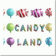 CandyLandia Rainbow Letter Balloons - Sweeten Your Candy Theme Party with Colorful Wonka-Inspired Decor!